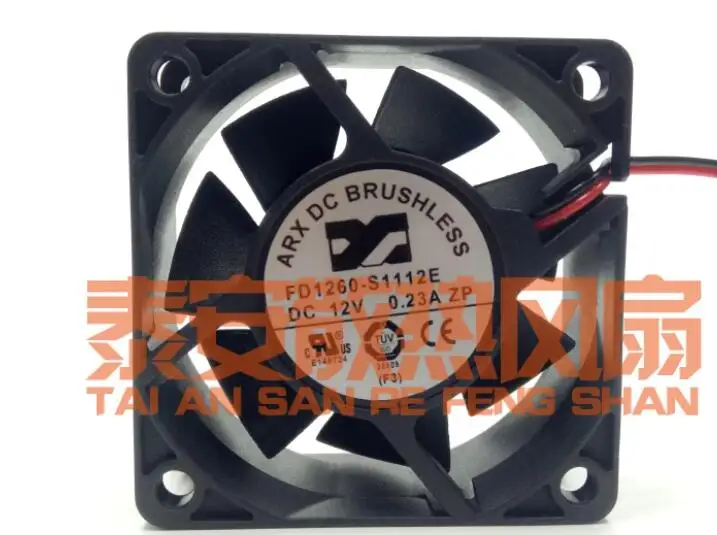 

ARX FD1260-S1112E DC 12V 0.23A 60x60x25mm 2-Wire Server Cooling Fan