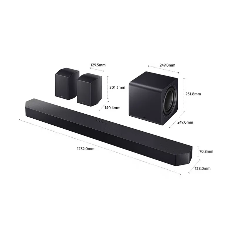 Whispering Wall Bar, Wireless Surround Bluetooth Home Theater c