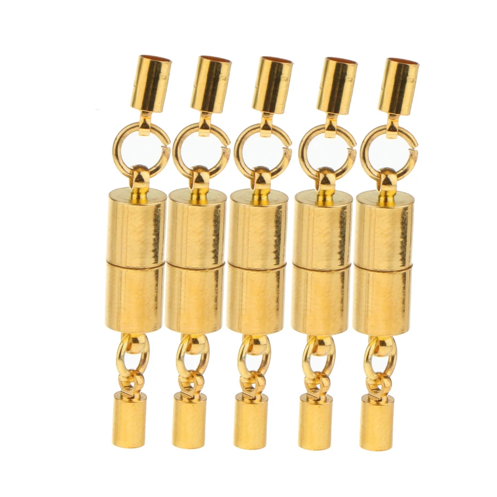 Copper Magnetic Clasps for Jewelry Making Cylinder Two Part Lobster Clasp Necklace Bracelet DIY Findings Craft Supplies