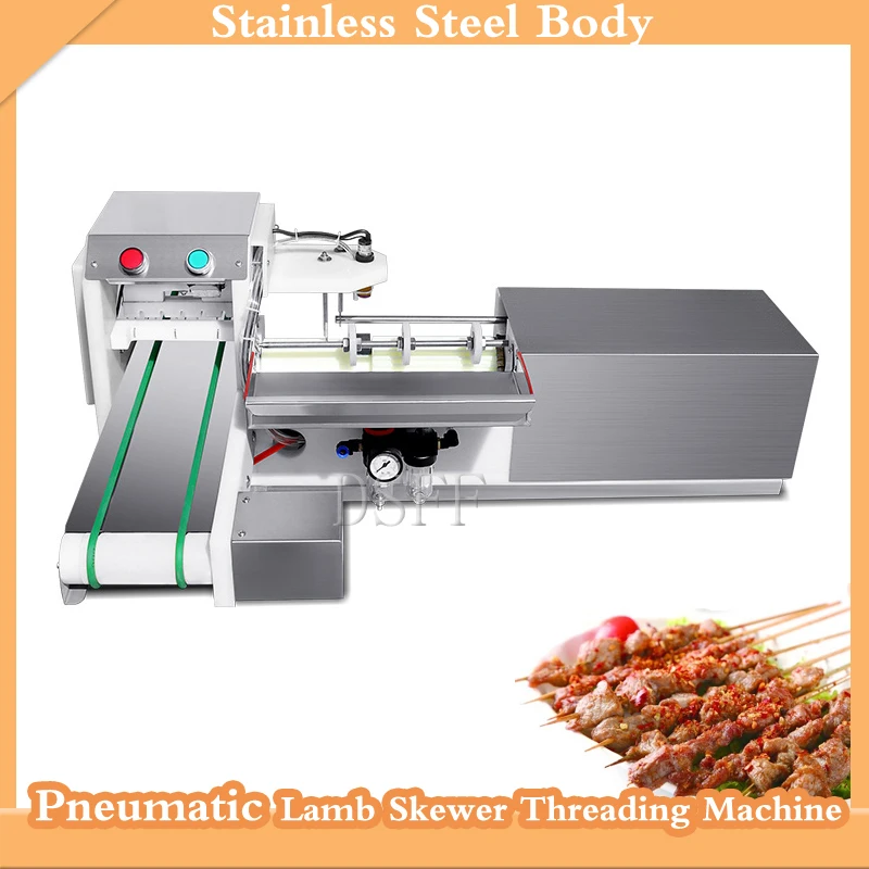 

Home Barbecue Chicken Skewer Making Machine, Commercial Pneumatic Lamb Skewer Machine, Bamboo Skewer Length Can Be Customized