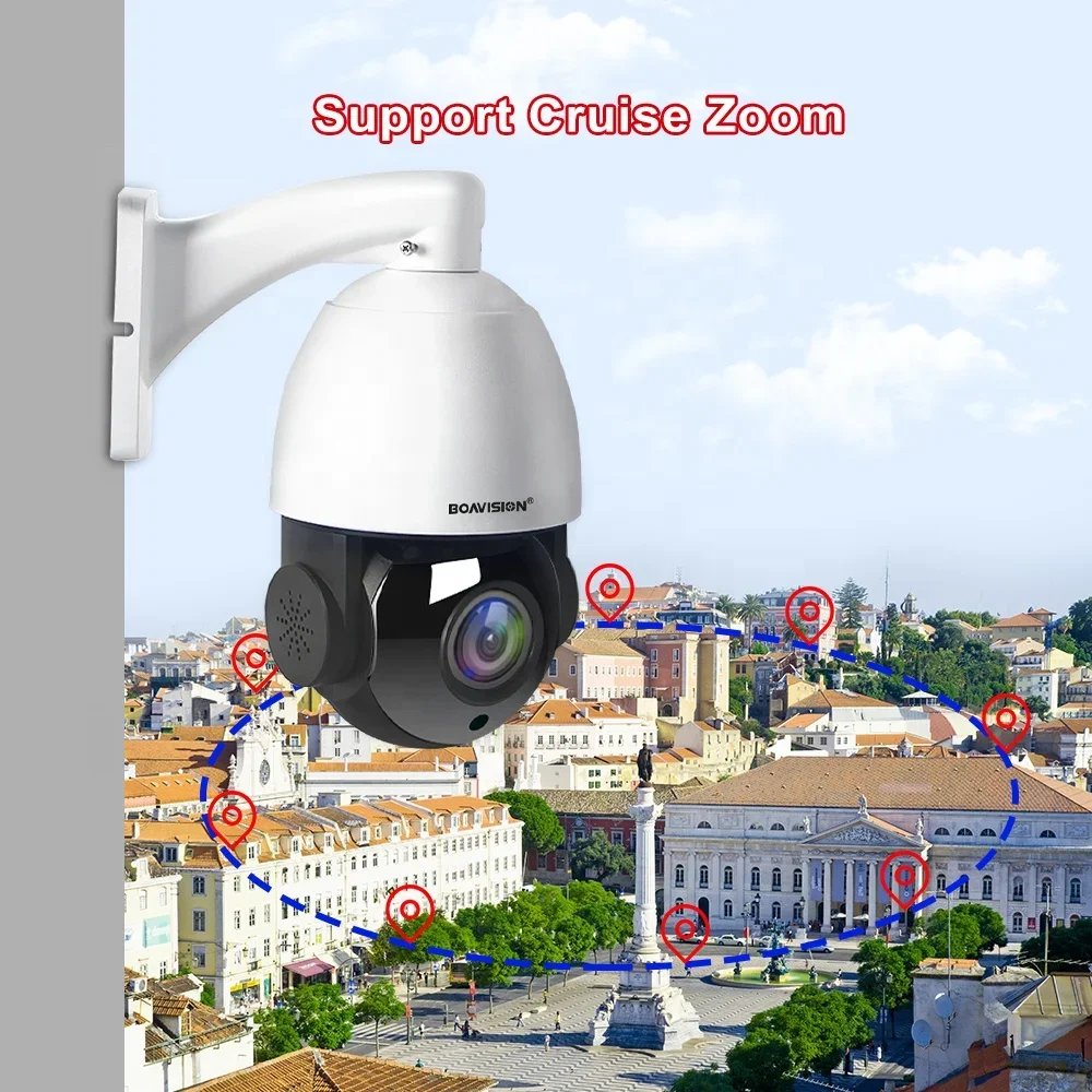 Telecamera IP con zoom 30X 4K 8MP/5MP PTZ esterno POE Zoom 20X H.265 Dome Speed Visione notturna IR 80M Telecamera CCTV Protocollo HikV
