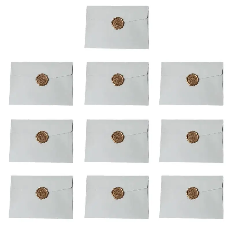 R53C 10Pcs Delicate Colored Design Envelopes Perfect for Wedding Invitations Letters