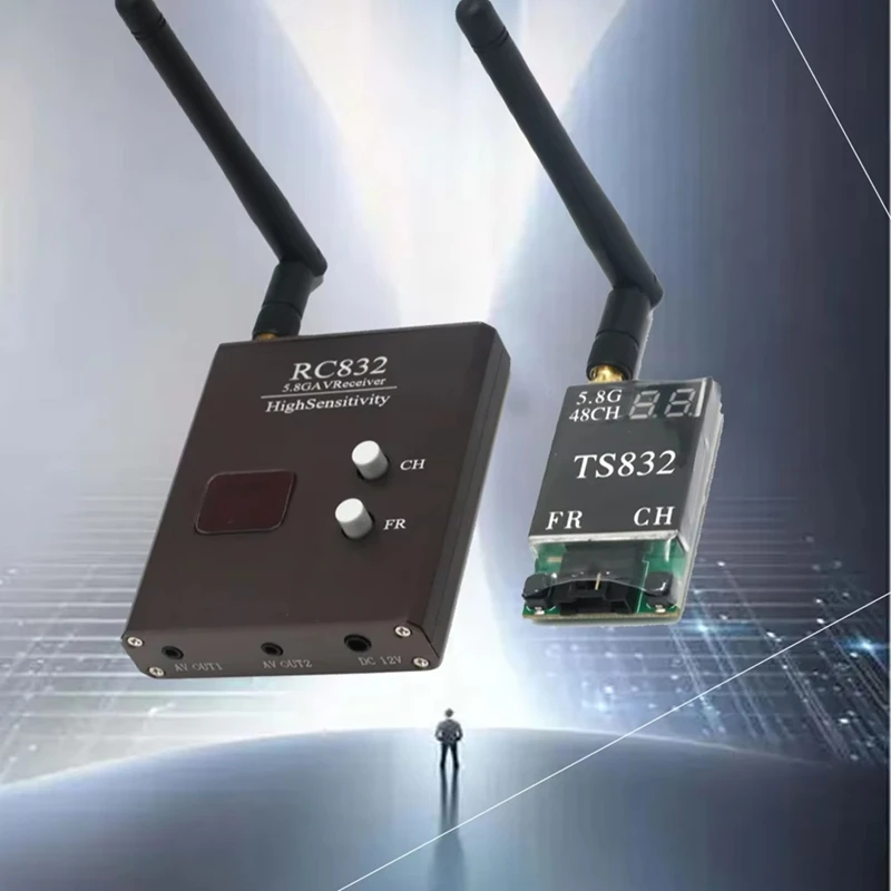 TS832 & RC832/RC832H V3.0 Transmitter Recevier Wireless Audio Video Transmission System 48Ch 5.8G 600mW-ABVP