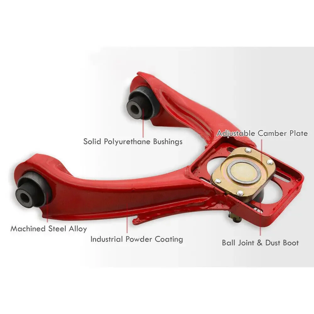 1Set For 1996-2000 Honda Civic EJ EK Front JDM Adjustable A-Arms Control Camber Kit Red
