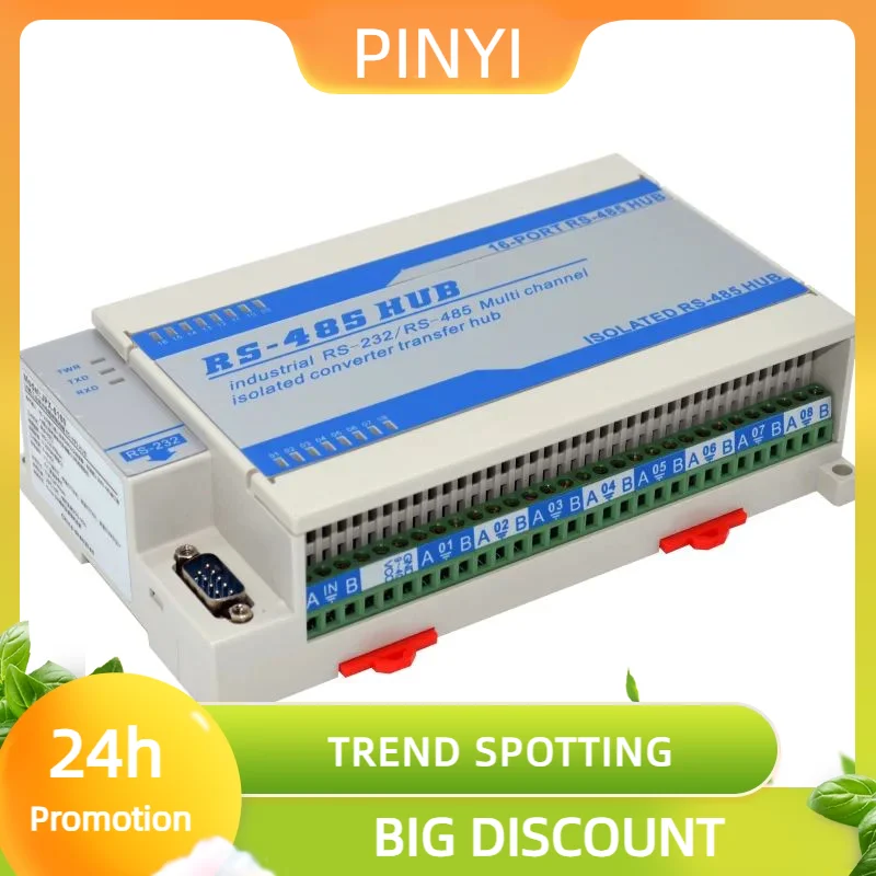 Promotion 16CH Lightning Protection Isolated Bus Splitter Hub16-port RS485 Sharer Distributor Splitter
