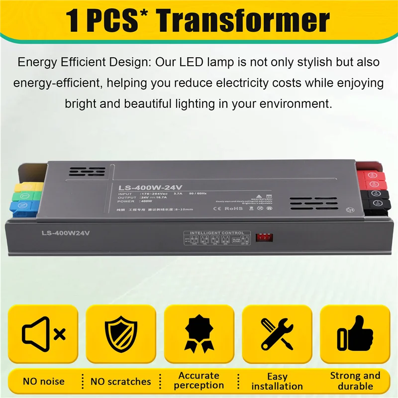 LED Switch Transformer LED Power Supply Lighting Transformer Dimming Driver Power Supply 24V400w-Retail