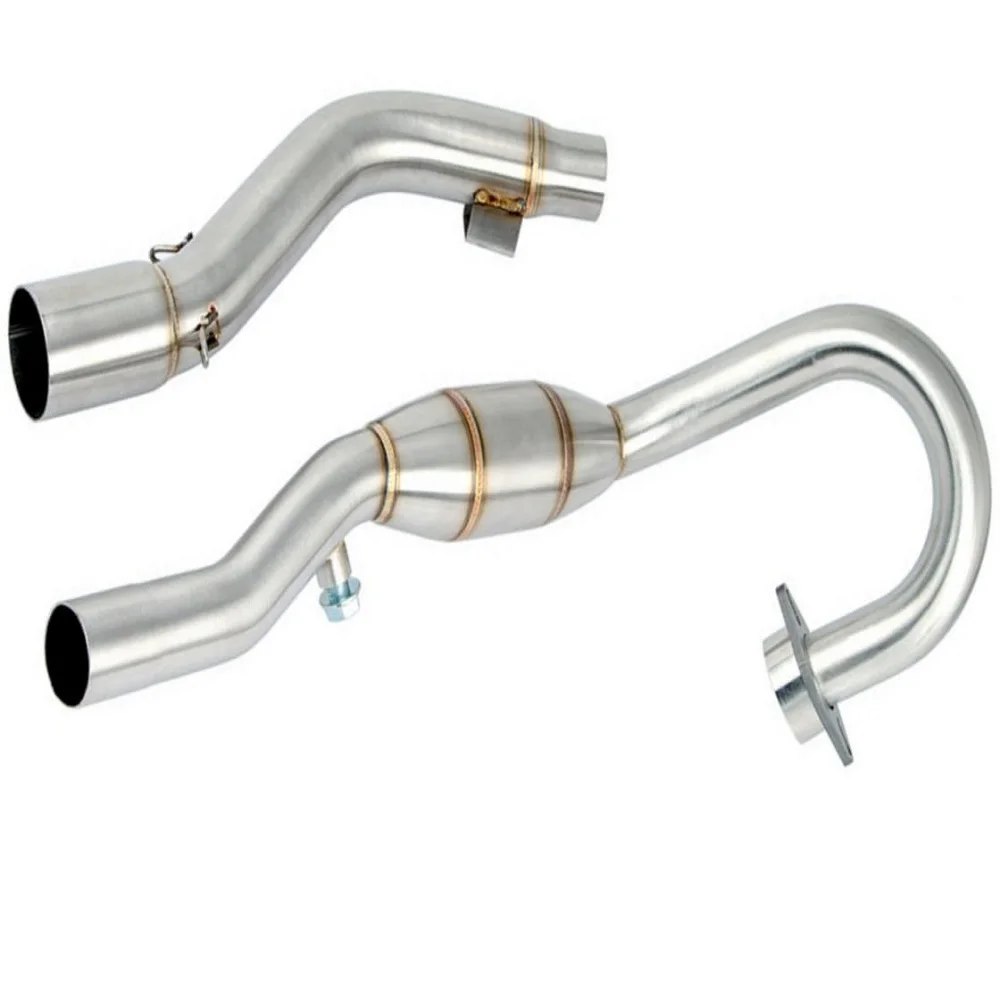 Stainless Steel Exhaust Pipe Header Mid Pipe Slip-On Type For Honda CRF 300L CRF300L Rally ABS 2021 2022 2023