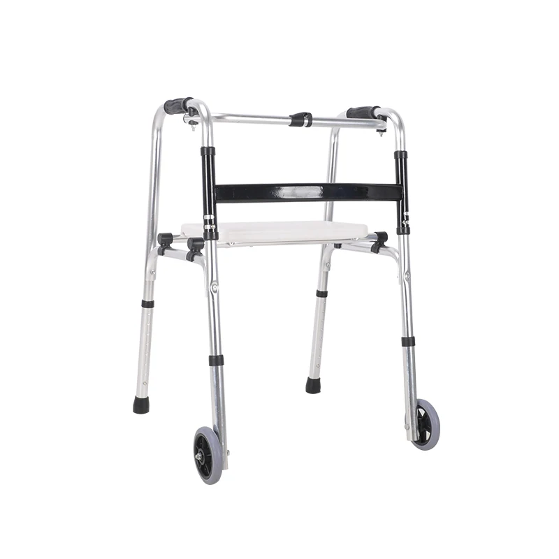 

Lightweight Height Adjustment Multifunctional Manual Basic Model the Cheapest Walker Aluminum Alloy Folding Walker for Elderly