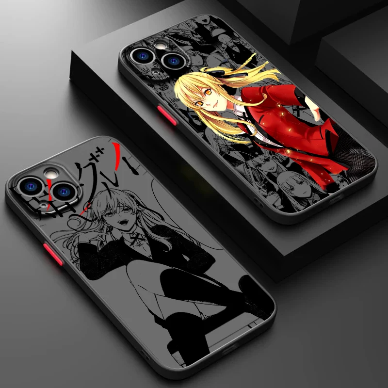 Kakegurui Popular Cool Anime Frosted Translucent For Apple iPhone 15 14 13 12 11 XS XR X 8 7 SE Pro Max Plus Mini TPU