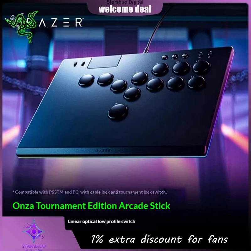 

Razer Fox Spirit Full-Key Optical Arcade Controller Street Fighter Chun-Li & Cammy Limited Edition PS5 Fighting Game Keyboard