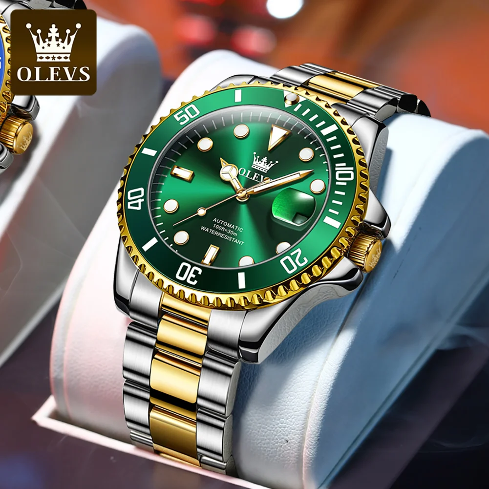 Men's Luxury Automatic Mechanical Wristwatch, Waterproof