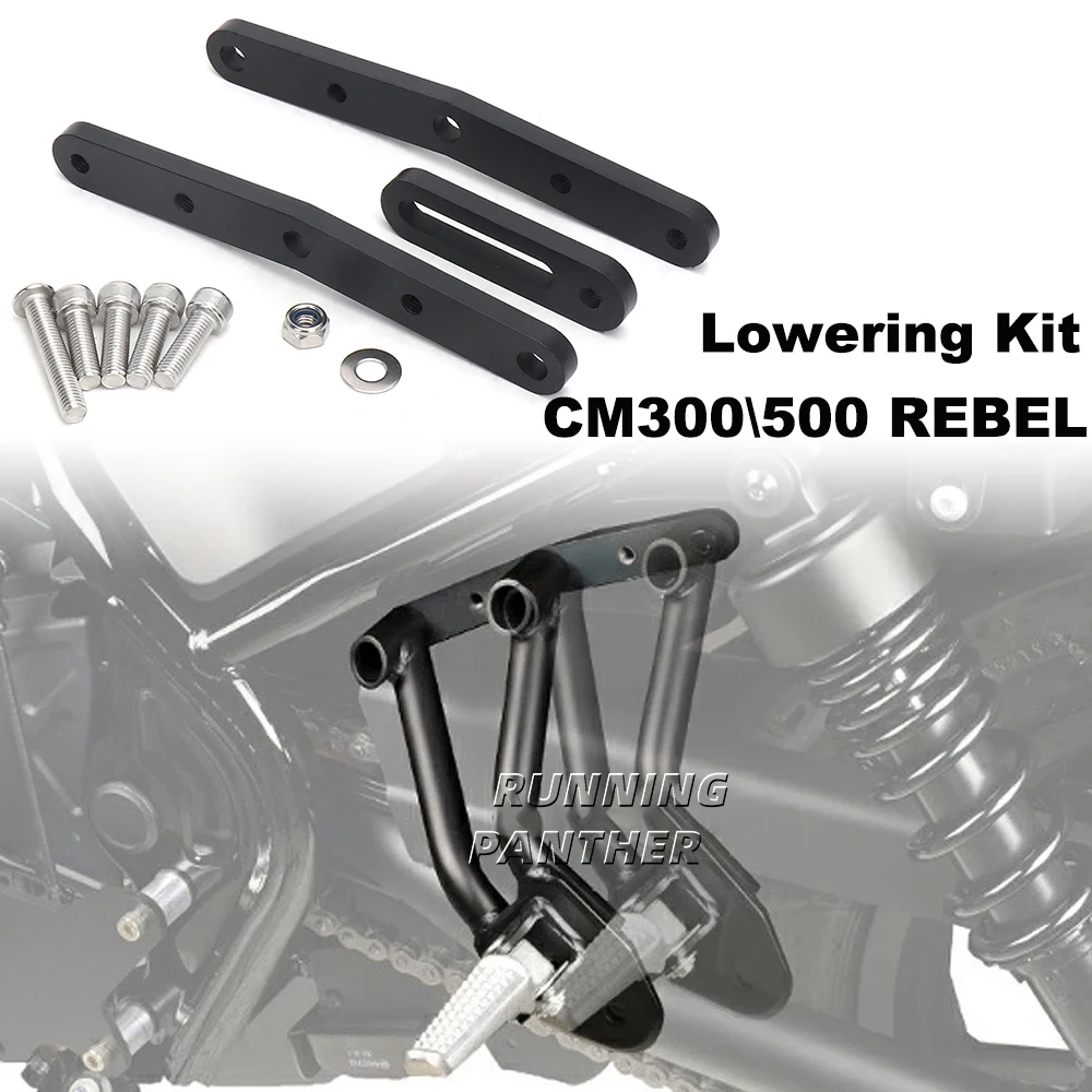 

For Honda CM300 CM500 Rebel CM 300 CM 500 Motorcycles Accessories Passenger Footrests Supports Footpeg Rear Pedal Lowering Kit