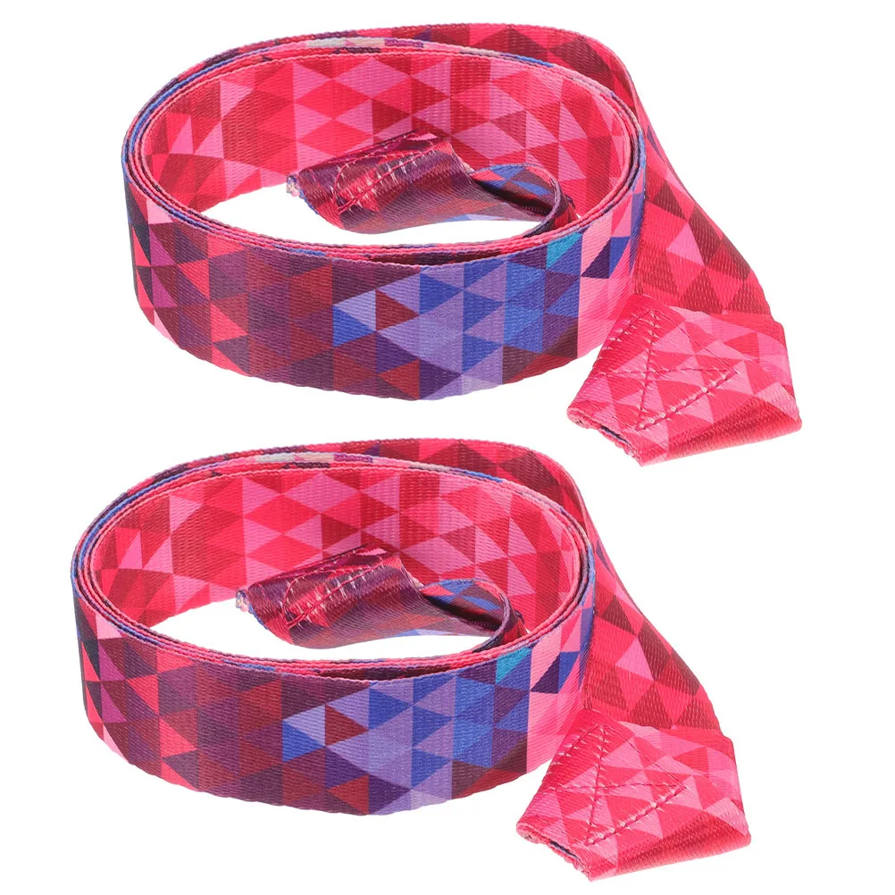 

2pcs Adjustable Mat Sling Strap Cotton Roller Skates Carrying Strap Fitness Resistance Band Yoga Mat Holder Yoga Belt