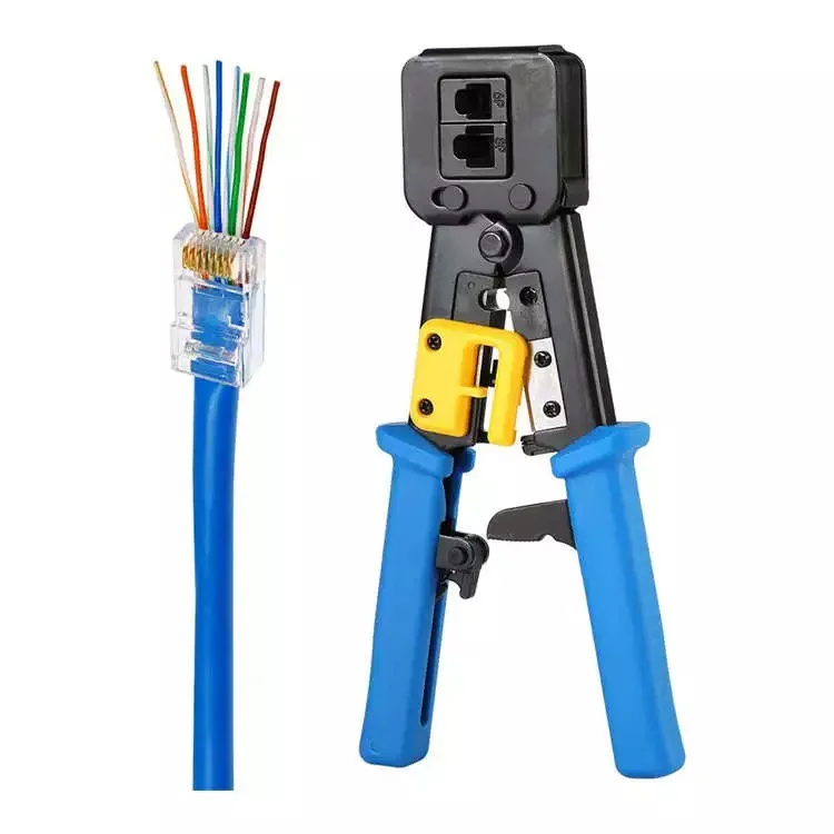 RJ45 RJ11 RJ12 Multi Function EZ Crimp Network Striper Pliers