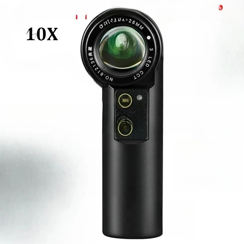 FOR 10X/20X Handheld Magnifier Shadowless Lamp Achromatic Magnifier Jewelry Watch Antique Pawnbroker Collection Identification