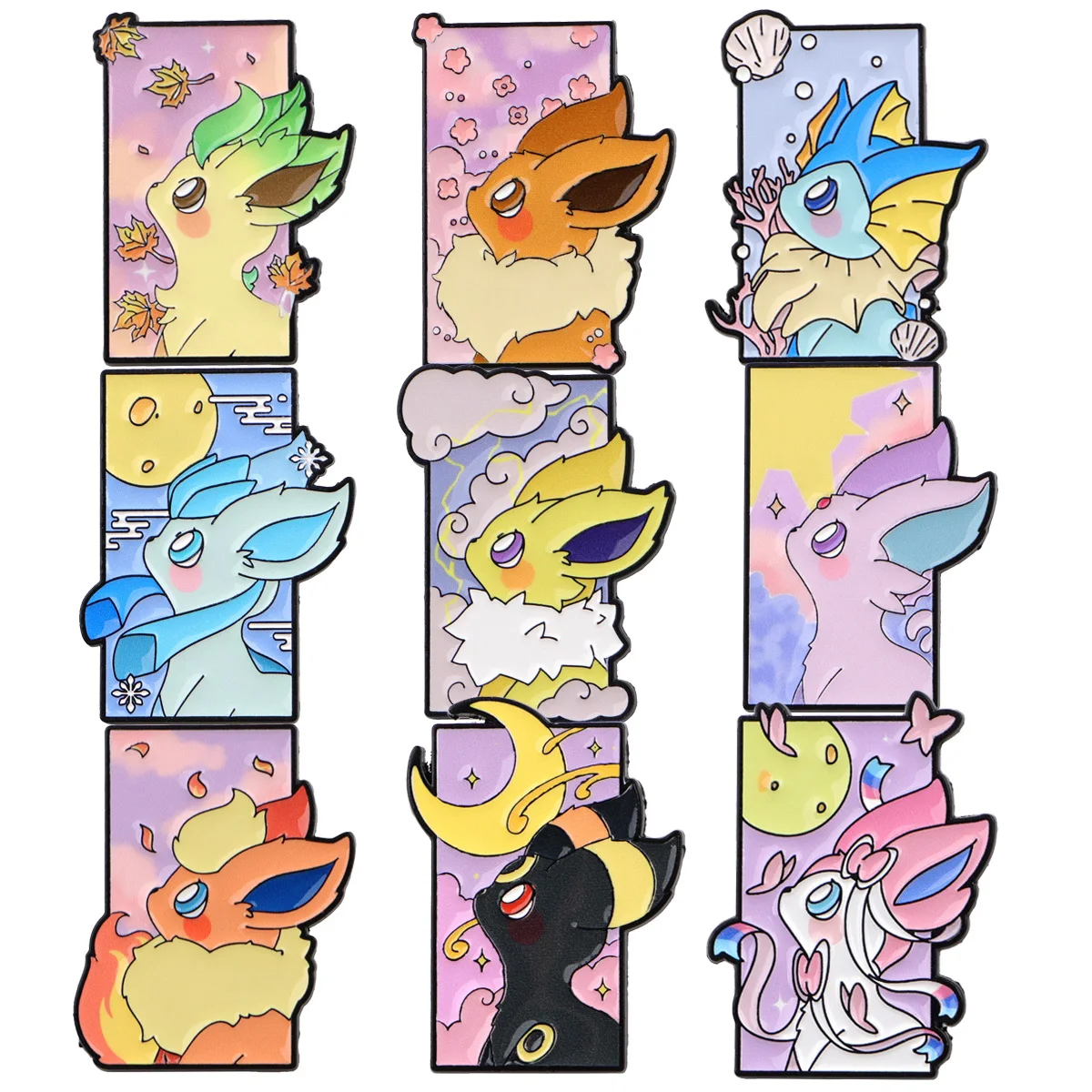 

Mix 9pcs/set Lovable Elves Enamel Pins Metal Square Brooch Backpack Hat Bag Collar Lapel Badges Fashion Jewelry Collection Gift