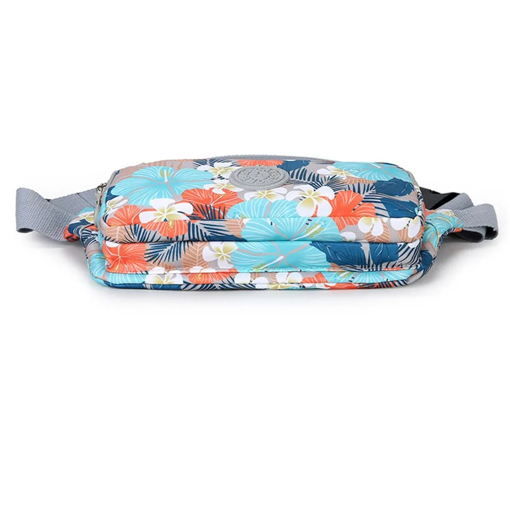 Leisure Colorful Crossbody Chest Bag Flower Print Large Capacity Sling Backpack Sports Casual Women's Breast Bag Travel