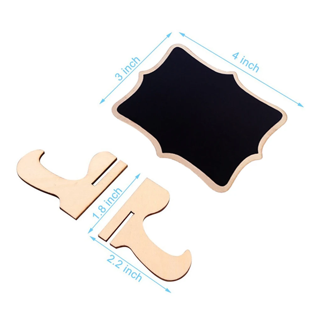 

12pcs Mini Blackboard Chalkboard Signs Small Display Boards with Stand for Table Decoration 10 Pieces Premium Wood Narrow Trim