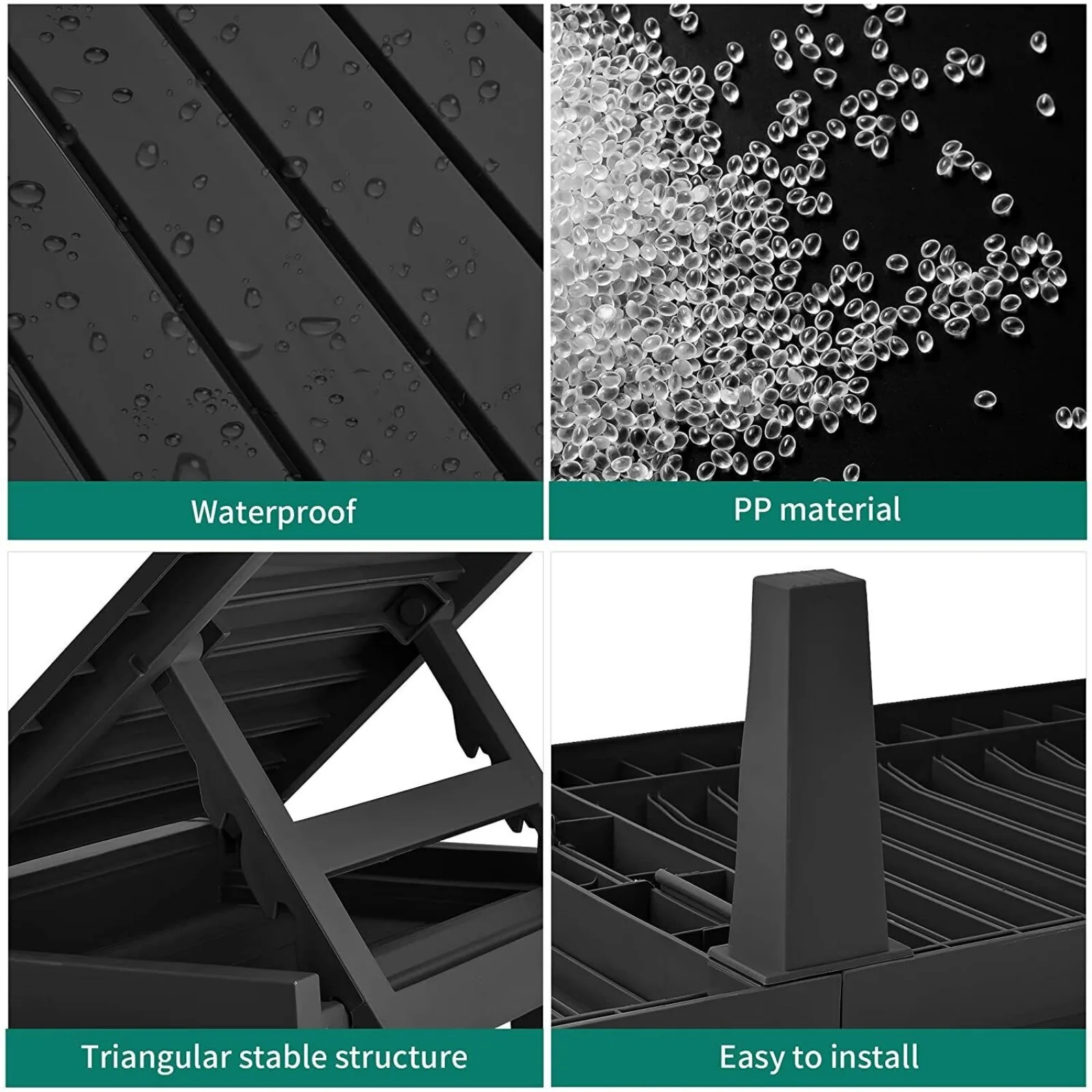 2er Pack Liegestuhl Liegestuhl Außen pool Rasen Strand liege-