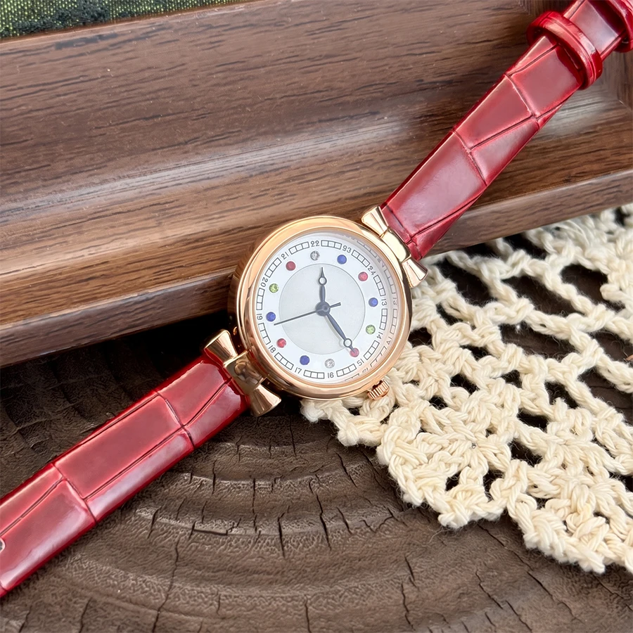 Skórzany zegarek damski: Kolor – Jewelry Diamond Watches recenzja i cena