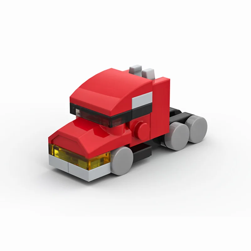 シティカーモデル MOC 組み立てブロック マイクロアメリカントラクタートラック モジュラーテクノロジー 子供向けホリデーギフト 組み立ておもちゃセット