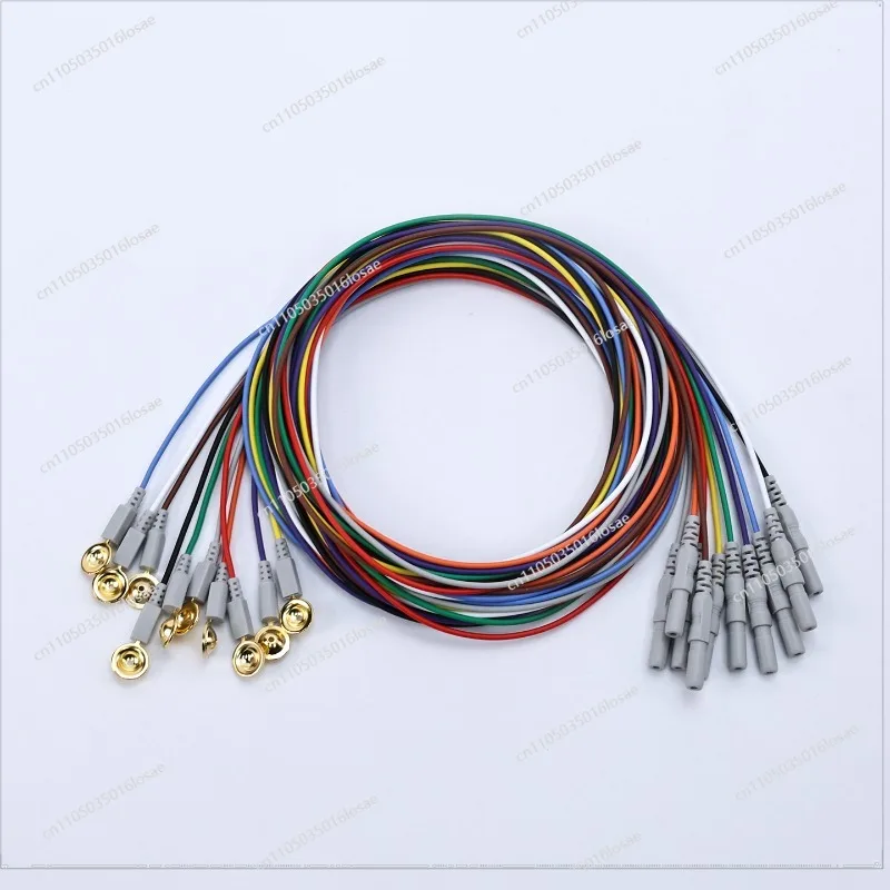 For Repeated EEG Wire 10 Electrodes 4.0 Snap Type Din1.5mm Jack Type EEG Lead Wire