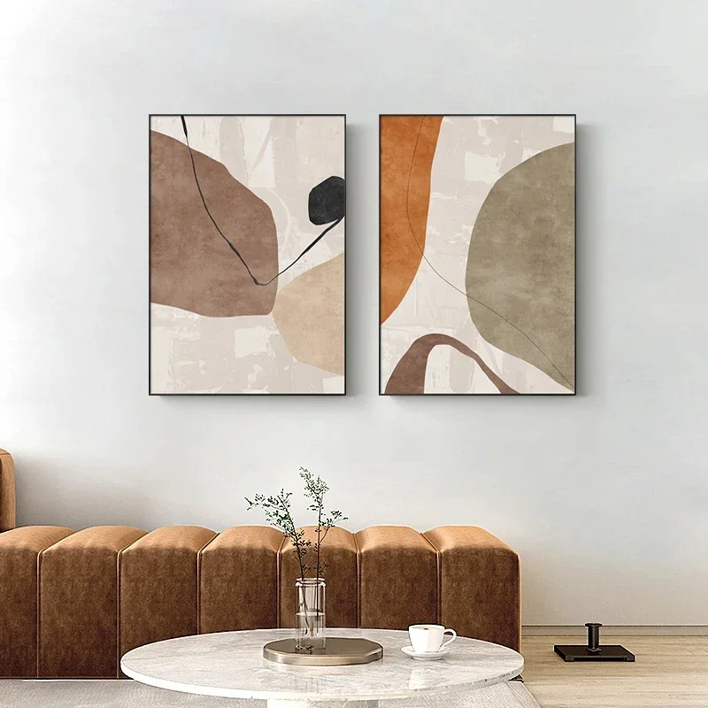 Immagini colorate moderne astratte Poster Stampa minimalista su tela Pittura Wall Art per soggiorno Decorazioni per la casa moderne