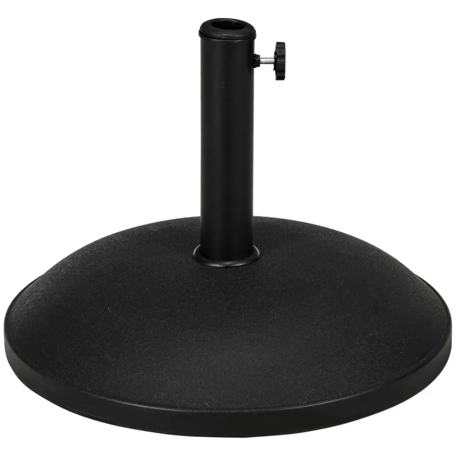 

20 55 lb Outdoor Patio Round Cement Umbrella Stand Base for the Deck or Porch with Variable Umbrella Hole