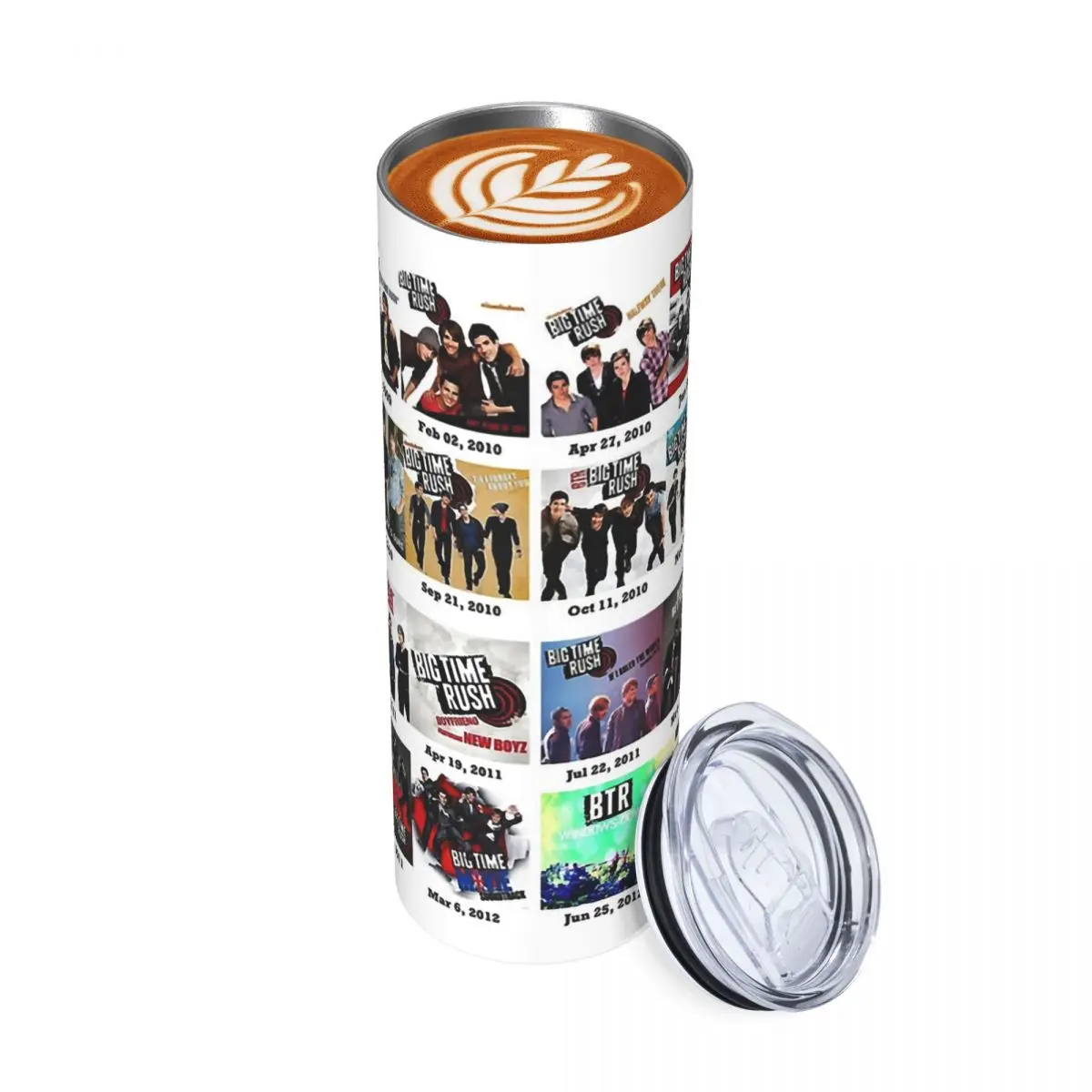 

Big Time Rush Band Famous Pictures Logo Stainless Steel Tumbler Vacuum Insulated Mugs Thermal Cold Cup Straw With Lid 20oz