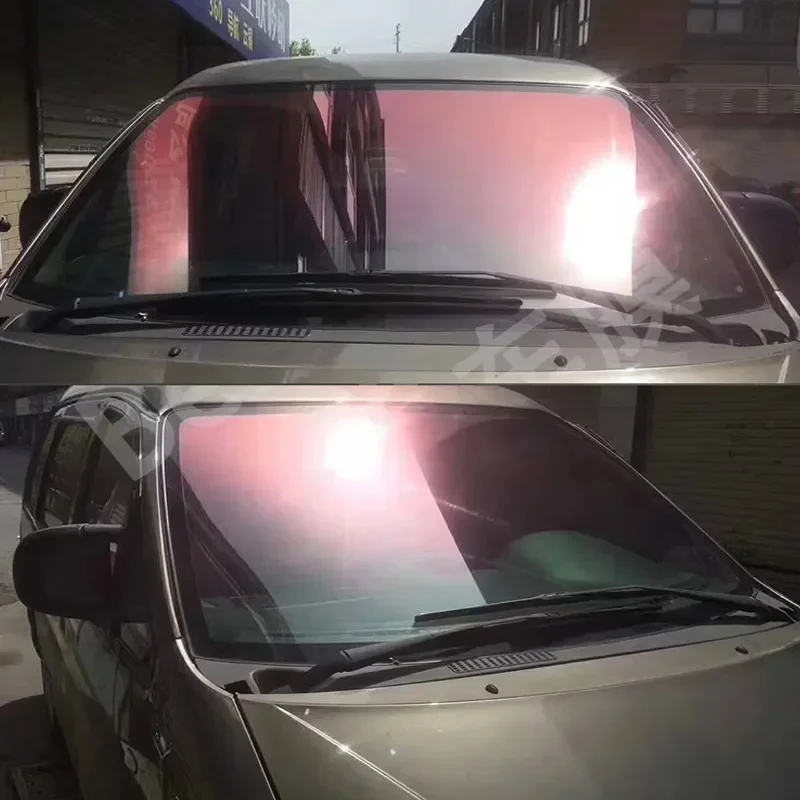 

Chameleon Car Window Tint Solar Film 85%vlt Blue Purple Chameleon Tint Color Change Windscreen Red PET Ultra Vision Window Tint