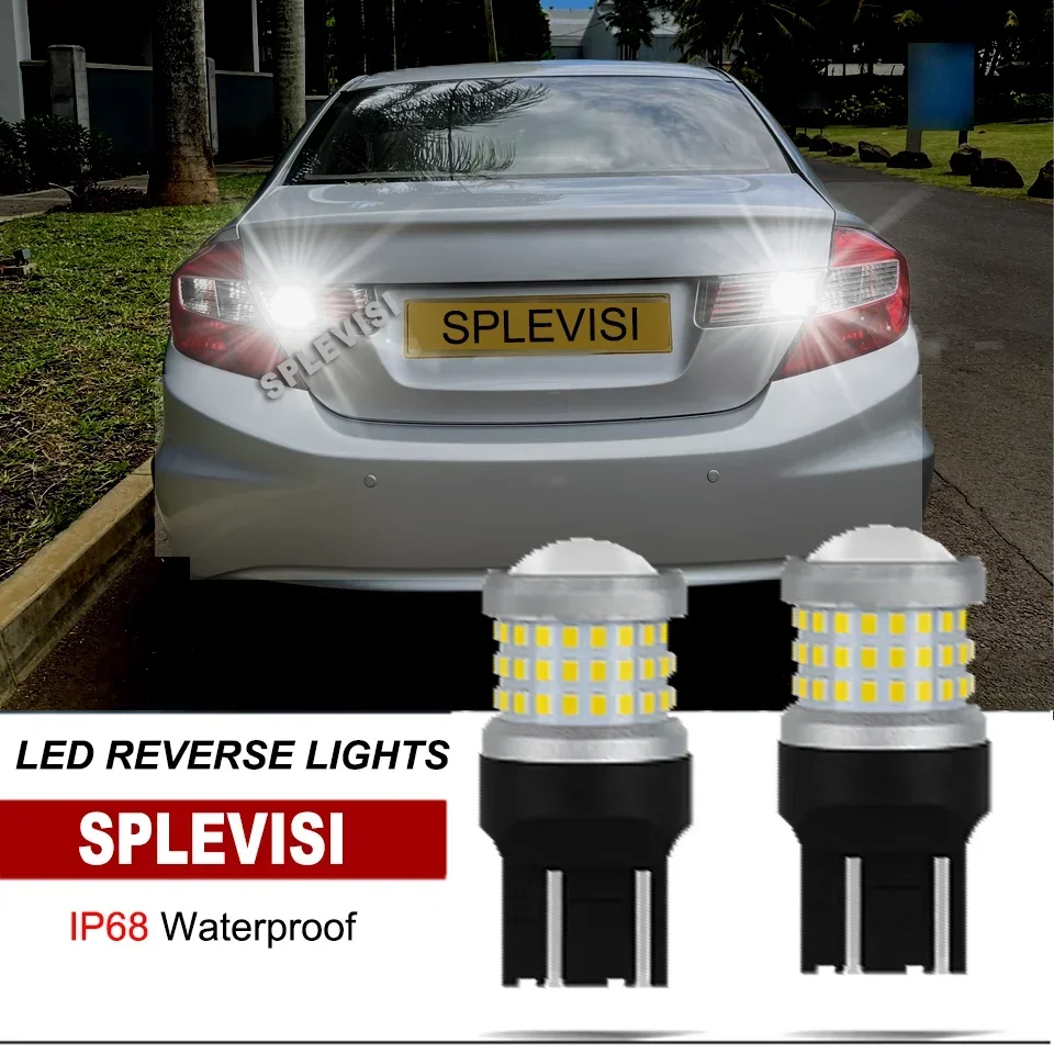 

2x 7440 7443 LED Backup Reverse Light IP68 Waterproof Aviation Aluminum Replace For Honda Civic Sedan 2001-2012 Accord 1998-2012