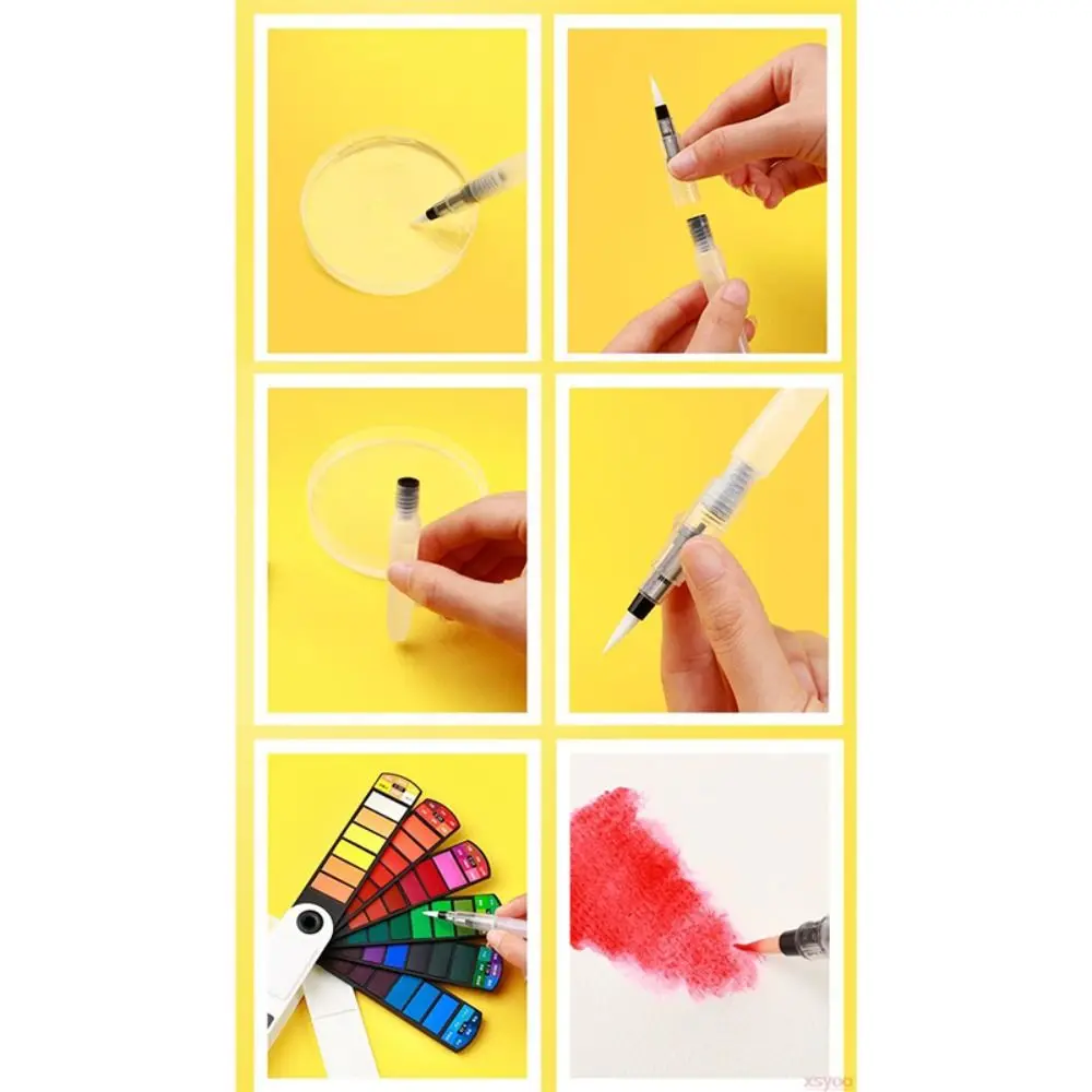 

Folding Watercolor Paint Set 18/24/36/42 Colors with Water Brush Pen Watercolor Pigment Solid Painting Pigment Set Art Supplie