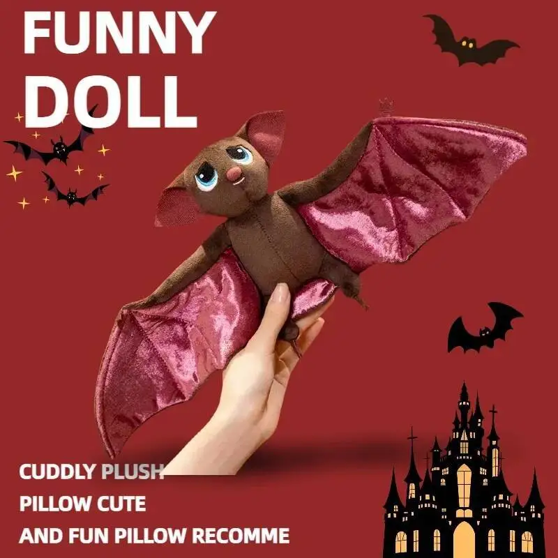 

Elf Bat Plushie Vampire Gulad Bat Plush Toy Cartoon Bat With Flexible Wings Halloween Decor Gift Collect Gifts Kid Birthday Gift