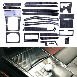 New Interior Center Console Gear Panel Molding Cover Trim Kit 5D Carbon Fiber Style Fit for Mercedes Benz E Class W212 LHD