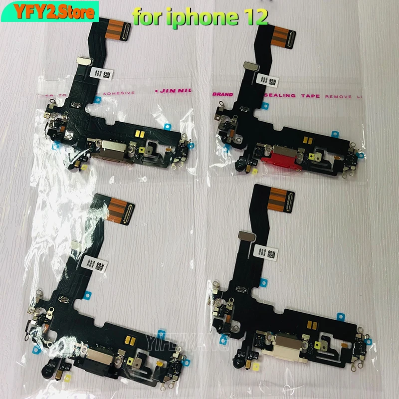 

Original Bottom Charger Charging Plug Port Dock USB Connector With Micro Mic Flex Cable For iPhone 12 Replacement Parts