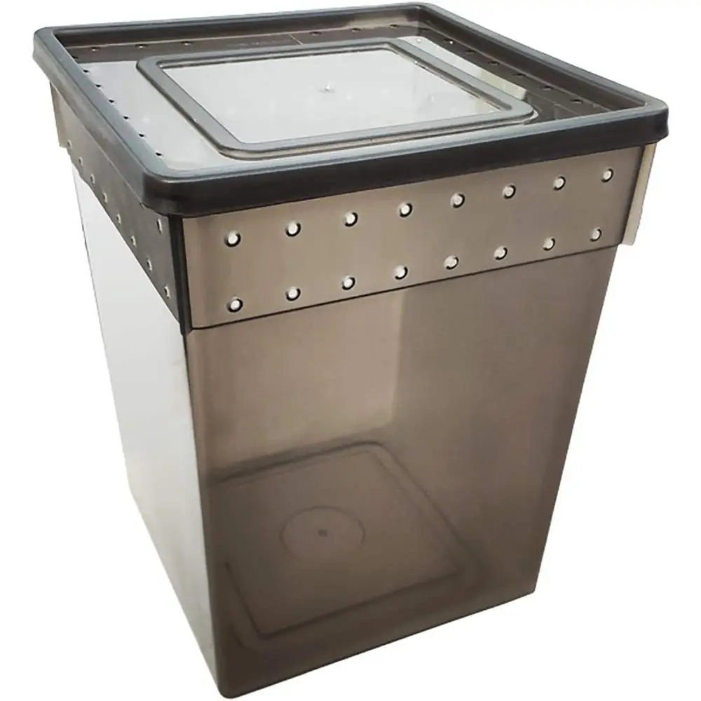 

Ventilated Plastic Breeding Box for Reptiles, Ideal Storage Container for Lizards, Tortoises, and Snakes (White, Transparent, Bl