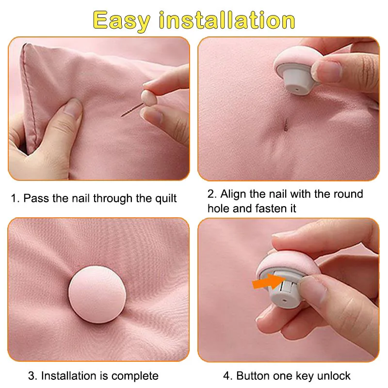 BedSheet Quilt Clip One Key To Unlock Anti-Slip Blanket Buckles Quilt Holder Fixator Grippers Home Accessories Bed Supply New