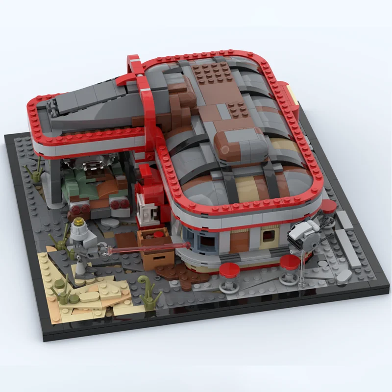 1492PCS  Drumlin Diner Modular MOC Creative street view Model Building Blocks Architecture DIY Education Model Toys Gifts