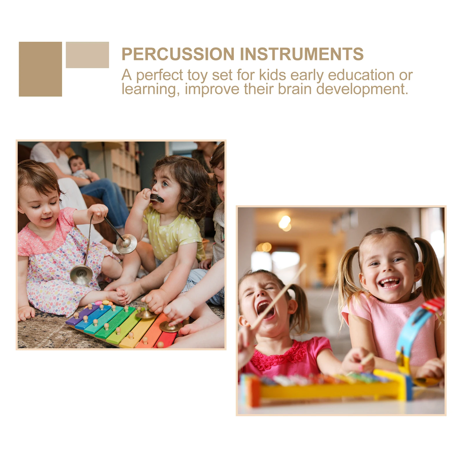 

4pcs Children's Percussion Instrument Bronze Cymbal 5 5CM Golden Durable High Quality Musical Training Kids Education Finger