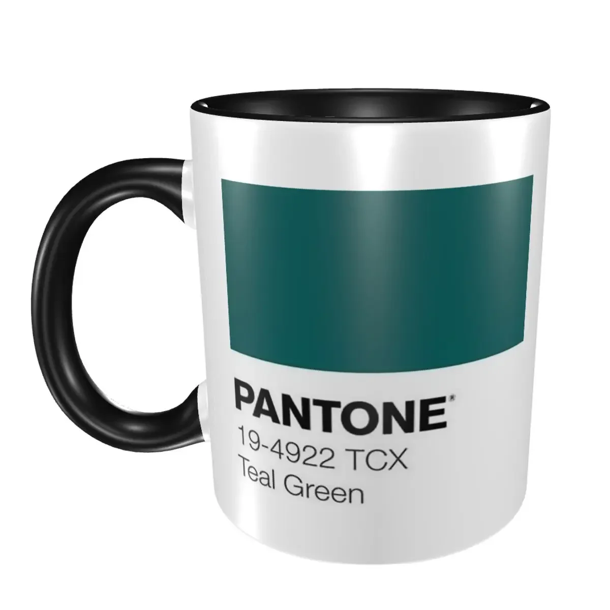 

Кружка Pantone Teal Green Classic, забавная керамическая чашка для кофе, чая, молока, посуда для напитков, подарки для друзей