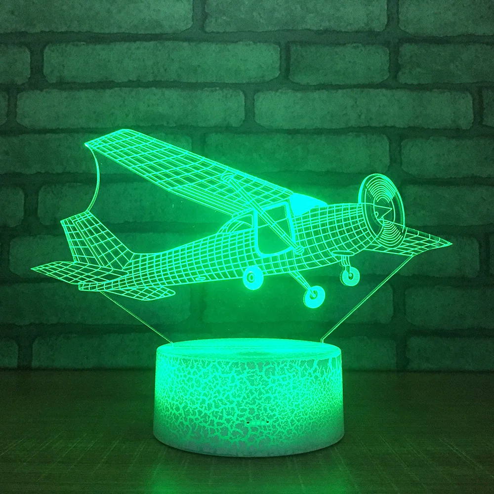 

Aircraft Custom Gifts 3d Lights Colorful Atmosphere Led Bedside Personality Table Lamps For Living Room Usb Desk Lamp