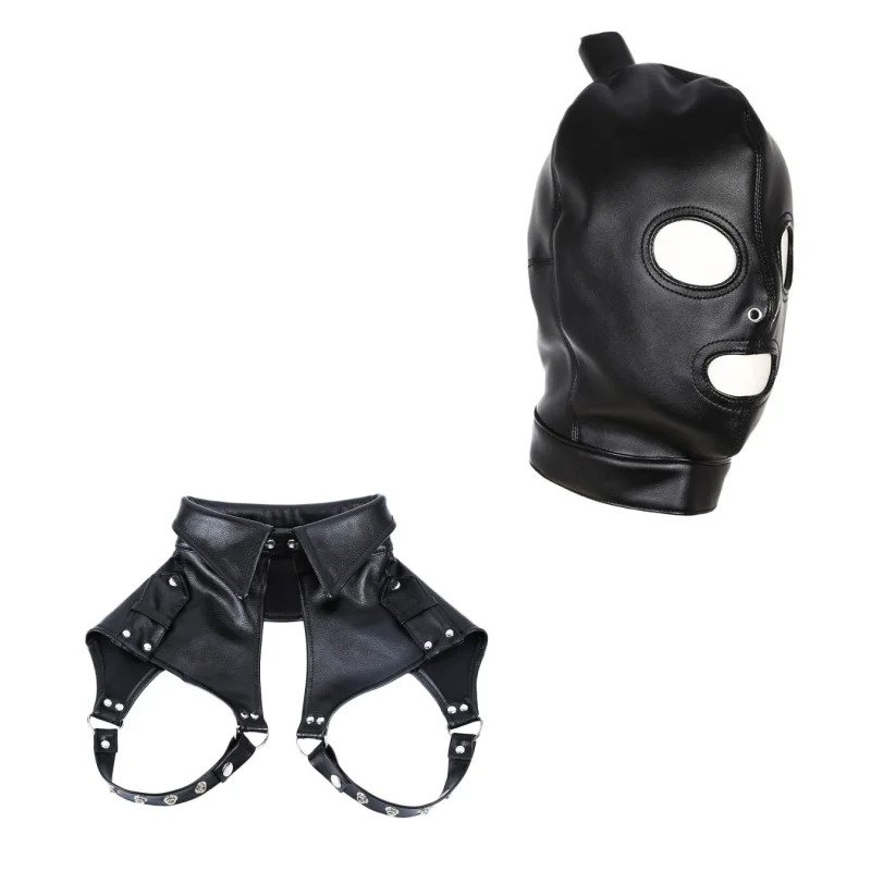 Unisex Latex Haube Maske Lustige Männer Frauen PU Leder Masken Mit Haar Karneval Party Spiele Fetisch Kopfbedeckung Cosplay Sexy Zubehör