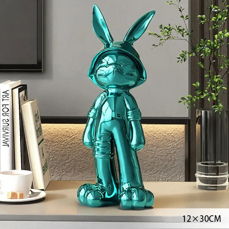 

Modern Miniatures Figurines Bunny Decor Living Room Ornaments Luxury Bedroom Desk Accessories Room Decoration Accessories