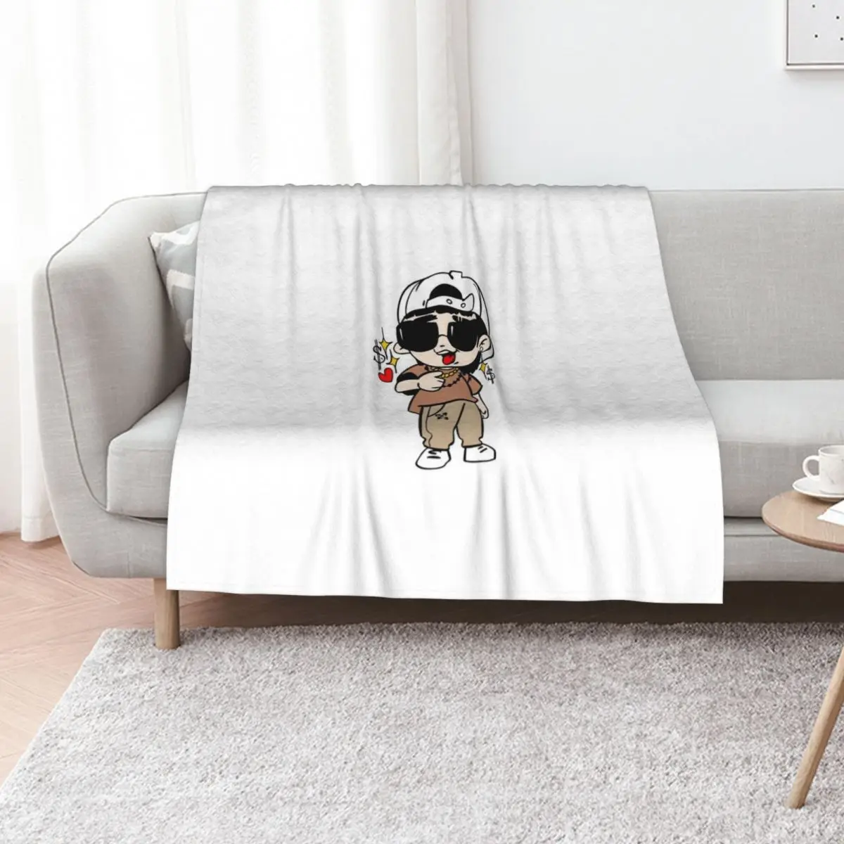 Peso Pluma Throw Blanket Soft Big Hairys heavy to sleep cosplay anime Multi-Purpose for winter Blankets