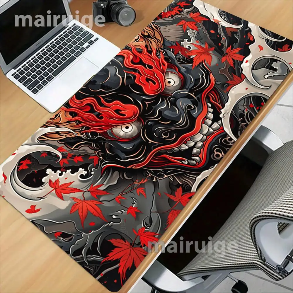 Japanese Hannya Demon Mask Anime Mouse Pads Playmat Sets Powerful Tone For Hobby Gaming Office Desktop Spaces