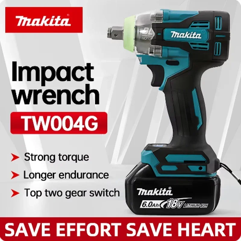 Makita TW004G Brushless Electric Impact Wrench Rechargable Drill Driver Electric Screwdriver 180NM High Torque For 18V Battery