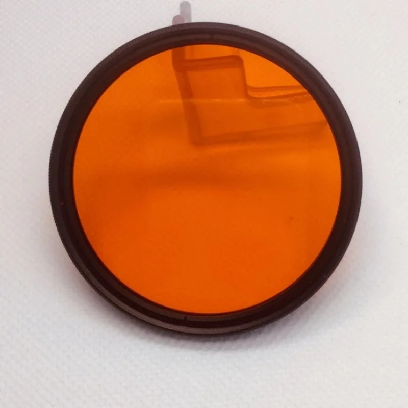 1PCS 25-82mm Lens 565nm Orange-Red Optical Glass Sharp-Cut Filter Infrared-Transmitting Filter Lenses
