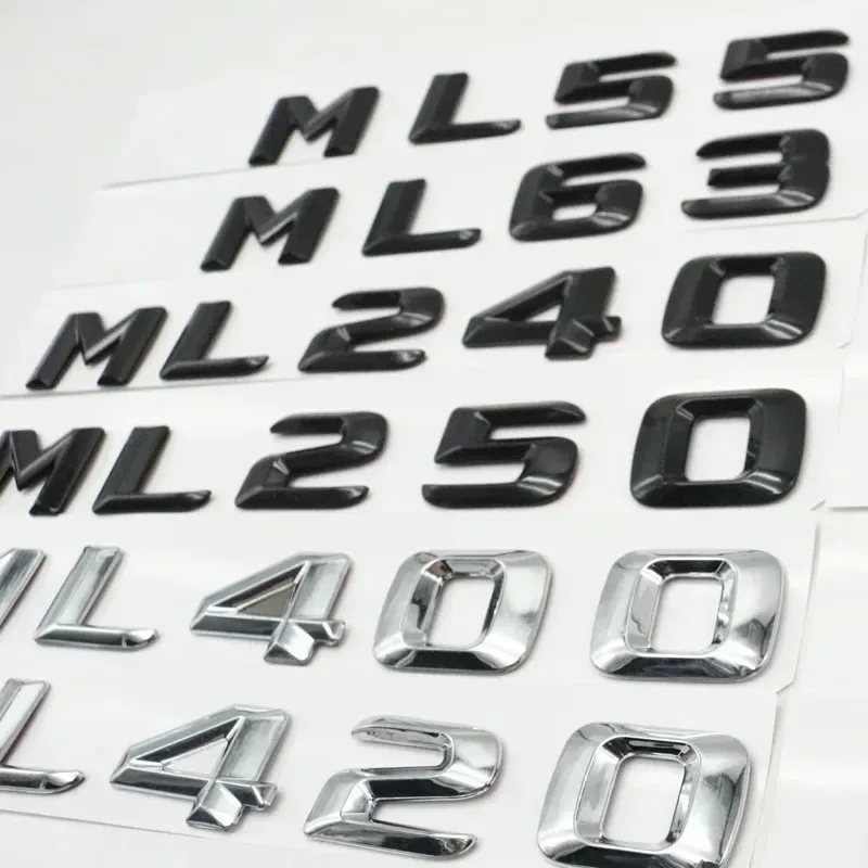 

3D ABS For Mercedes-Benz W163 W164 W166 ML63 ML55 ML280 ML250 ML320 ML350 ML420 ML430 ML450 ML500 ML550 Tail Emblem Logo Sticker