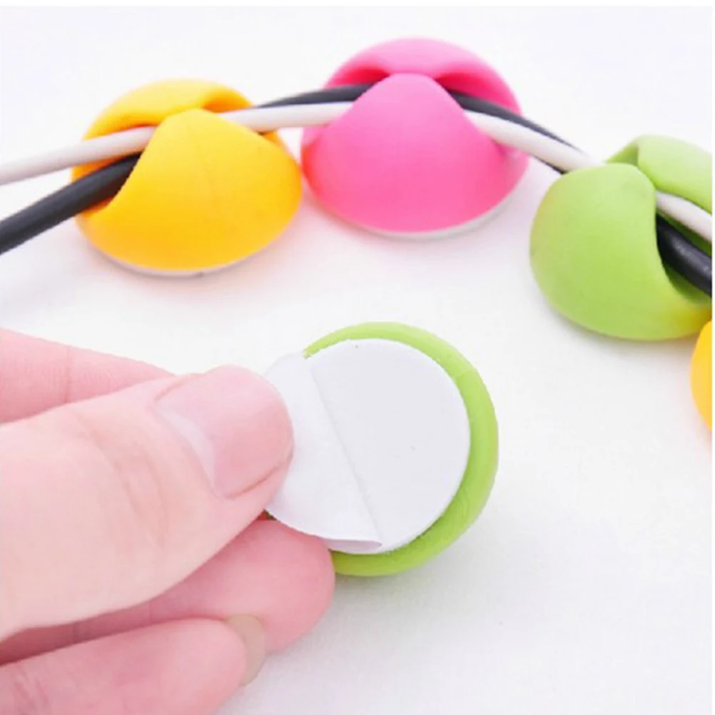 

6 Pcs Desktop Cable Organizer Storage Manager Wire Wrapper Stationary Line Fixation Wall Management