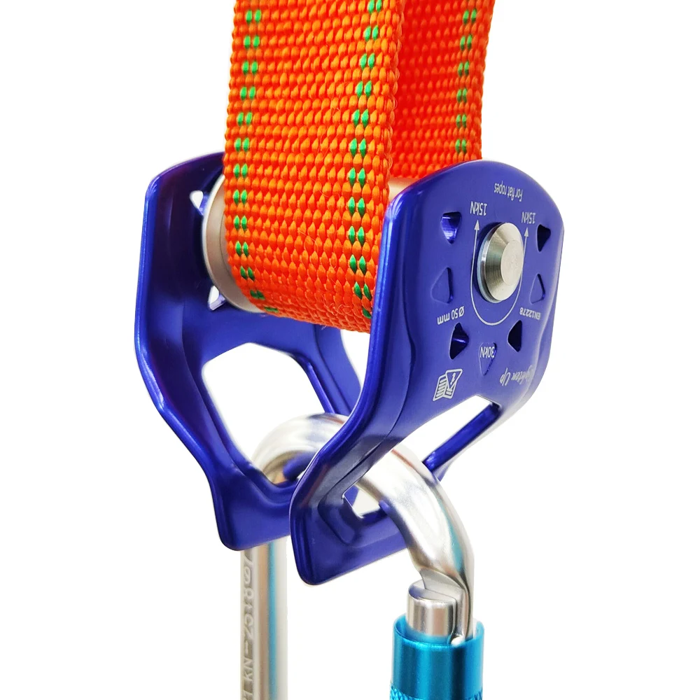 تضيء النينجا المنزلق بكرة Slackline مع حلقة تسلق tiroolesa للأطفال الفناء الخلفي Zipline